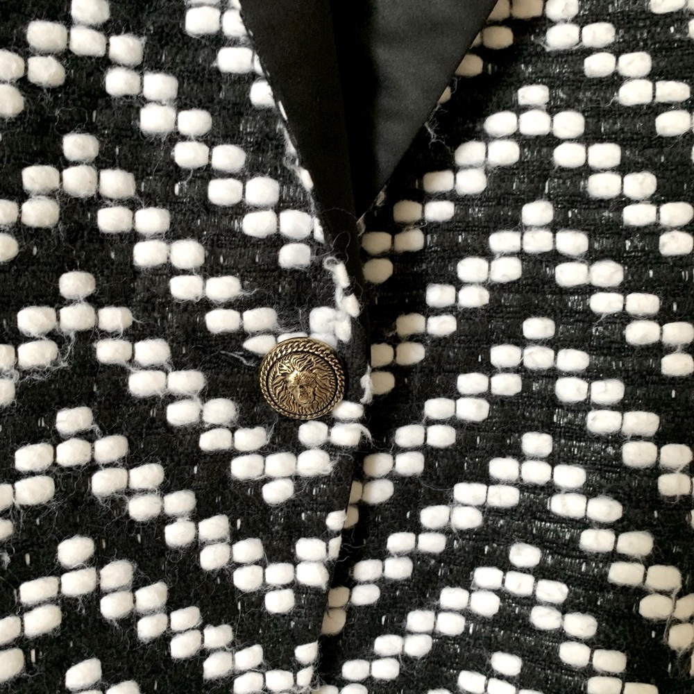 BALMAIN Blazer Tweed Chevron wool - Picture 13 of 15
